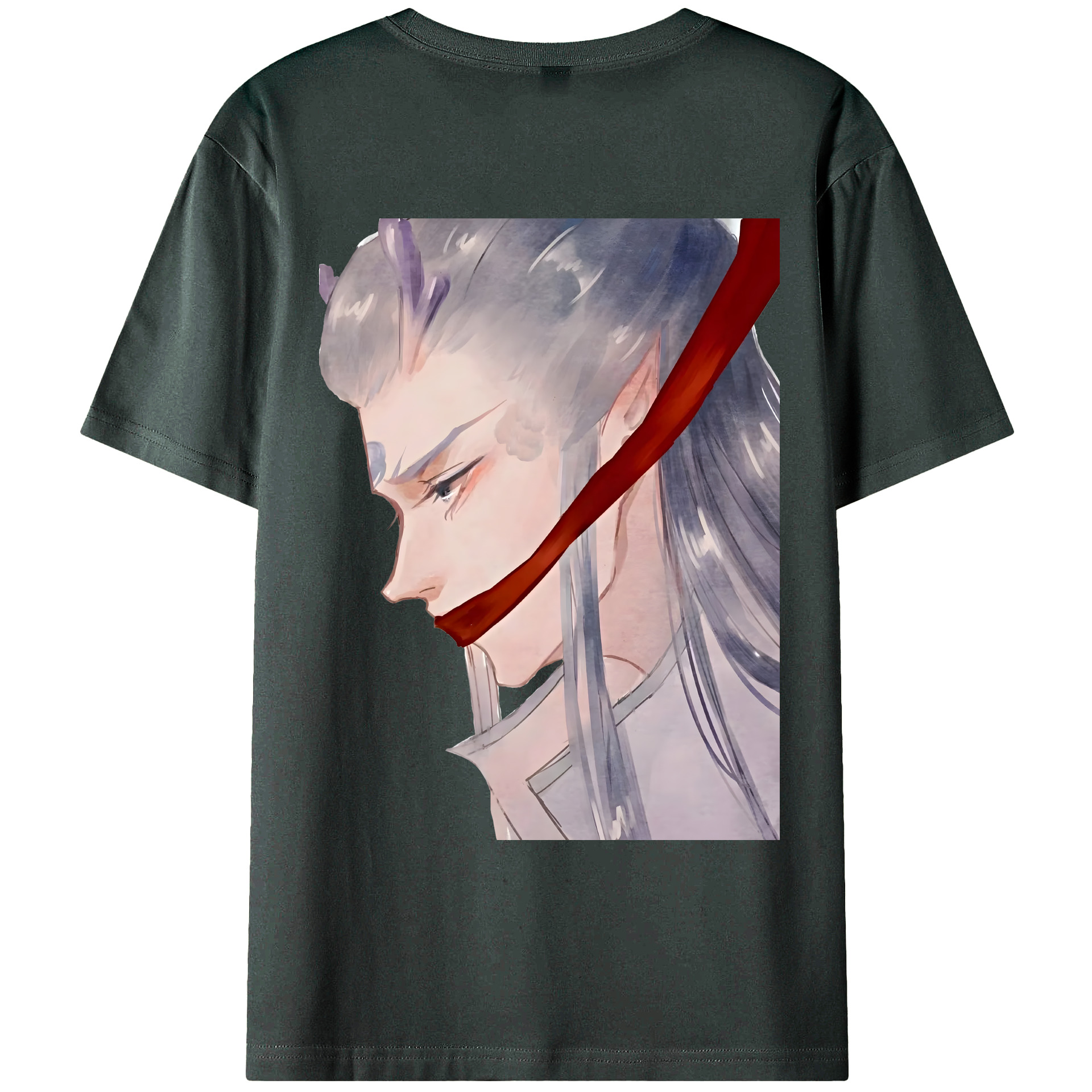 （画像用） Ne Zha 2 ナタ 魔童の大暴れ 綿100％ メンズ半袖Tシャツ（バックプリント） 通気性